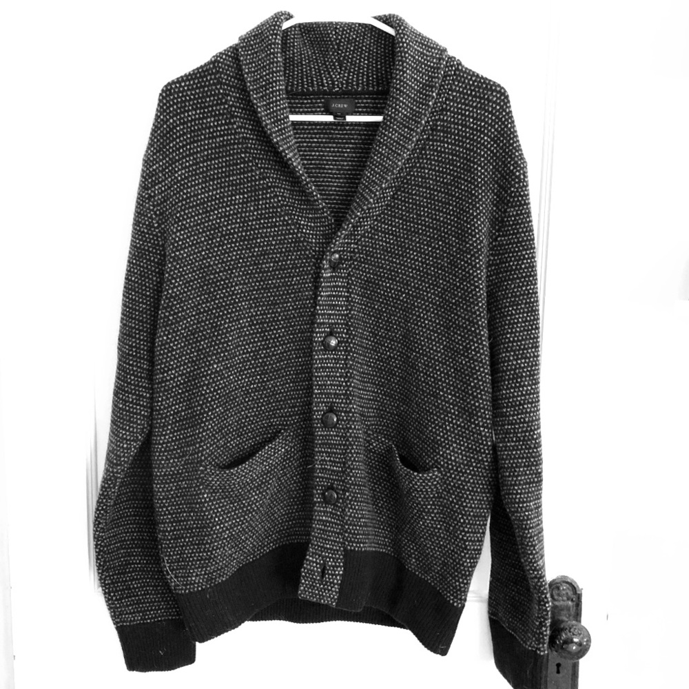Men’s J. Crew Cardigan in Navy/Grey